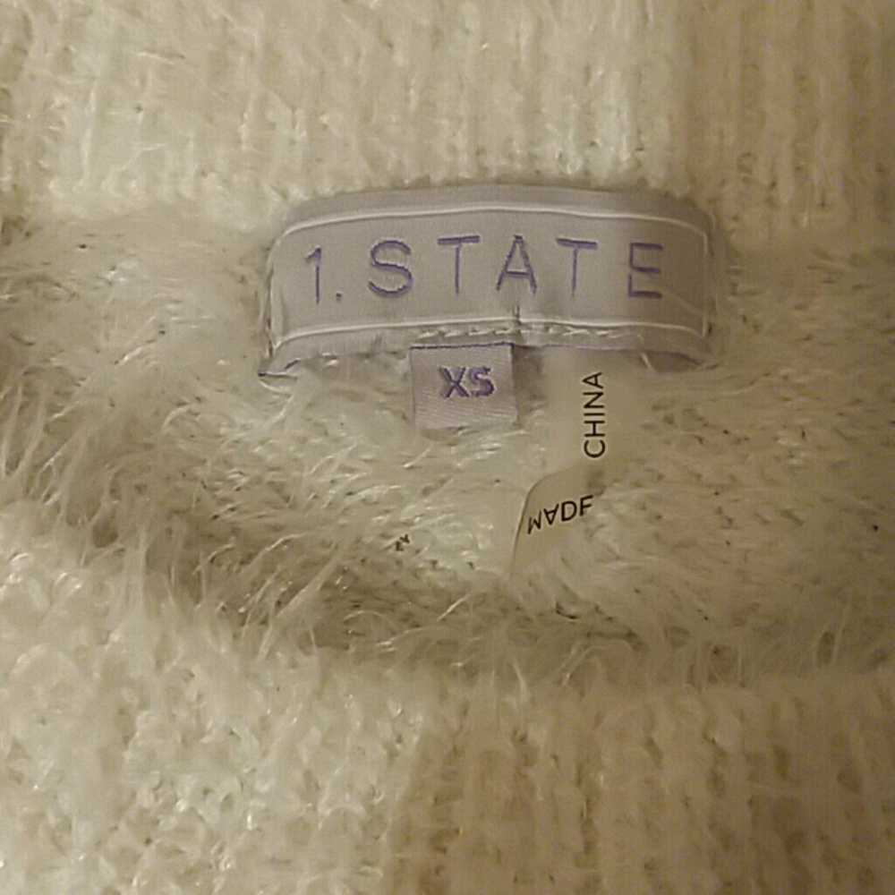 1 STATE xs pink/white soft sweater